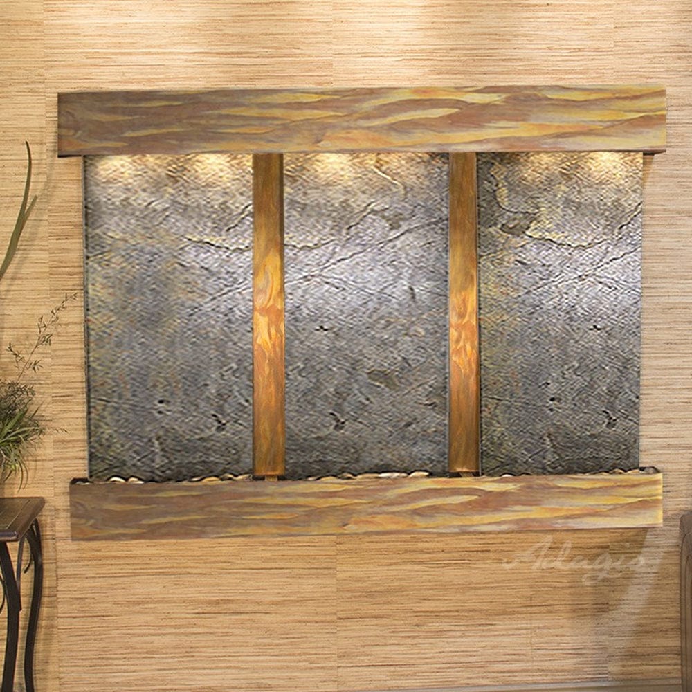 OlympusFalls-GreenFeatherStone-RusticCopper-SquaredCorners - Outdoor Art Pros