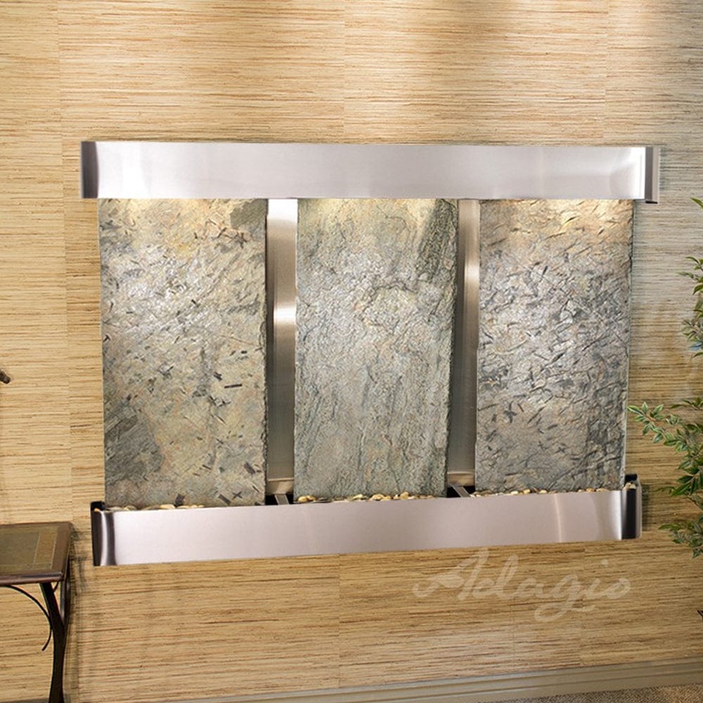 OlympusFalls-GreenSlate-StainlessSteel-RoundedCorners - Outdoor Art Pros