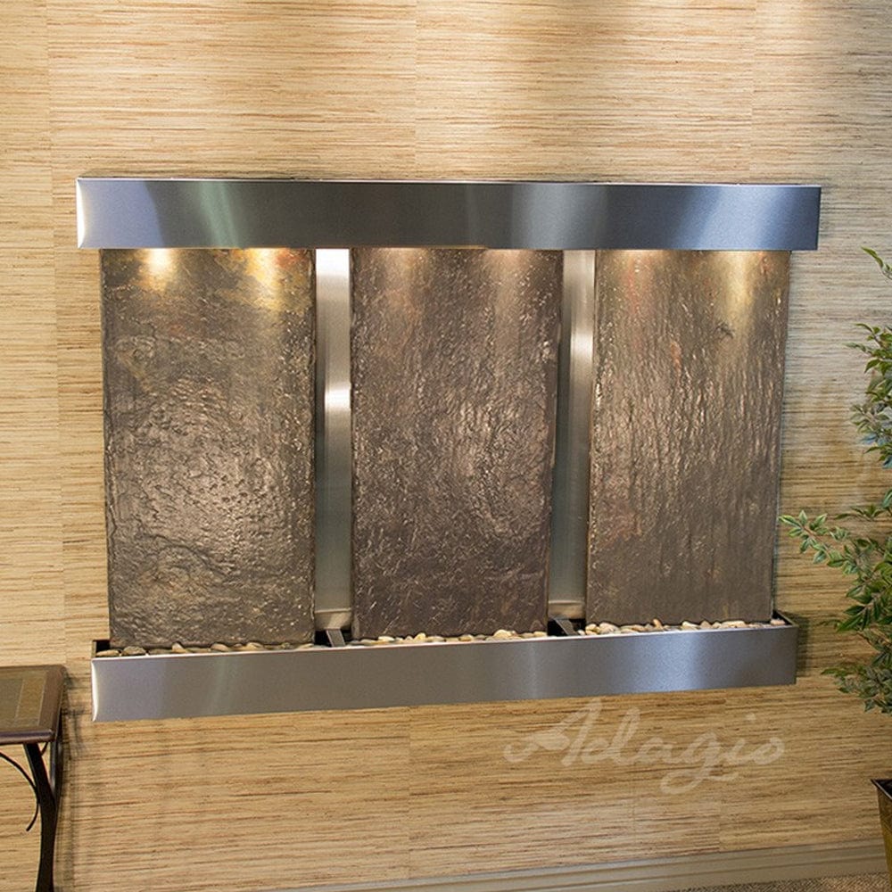 OlympusFalls-Multi-ColorSlate-StainlessSteel-SquaredCorners - Outdoor Art Pros