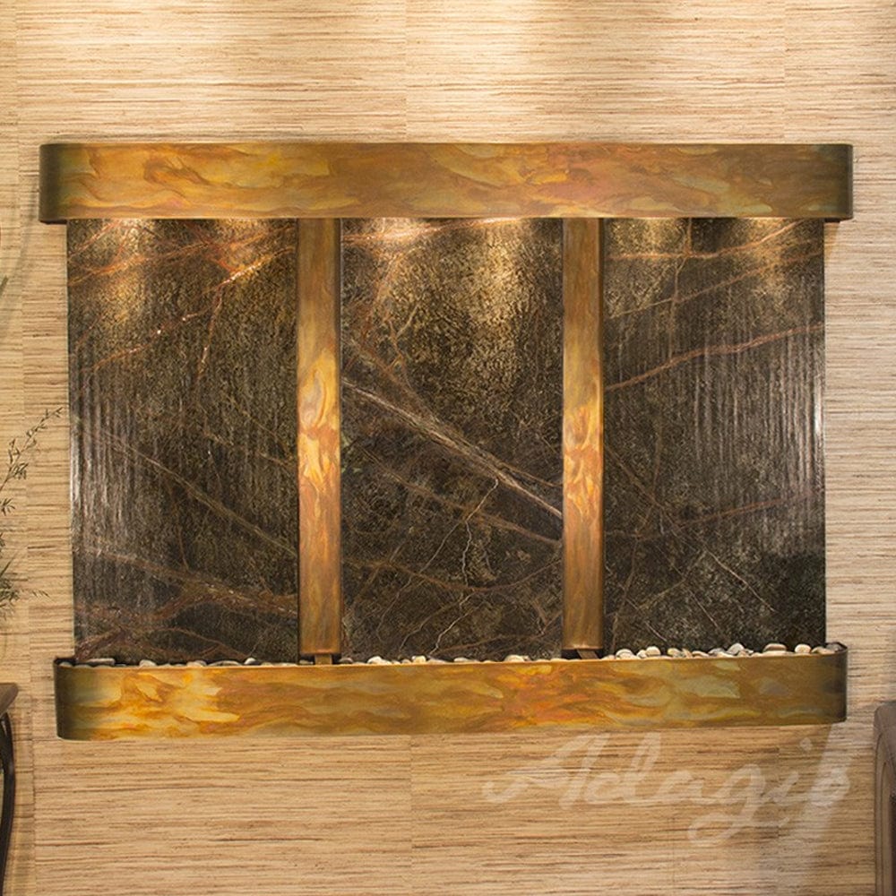 OlympusFalls-RainforestGreenMarble-RusticCopper-RoundedCorners - Outdoor Art Pros