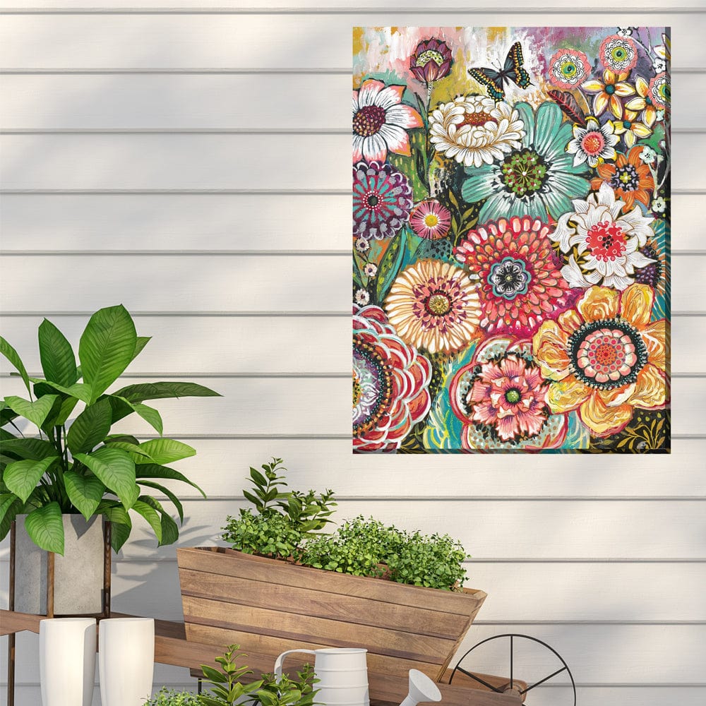 Petal Party Outdoor Canvas Art - Outdoor Art Pros