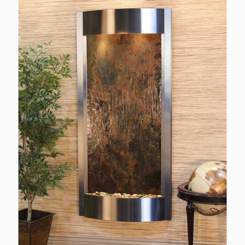 PacificaWaters-Multi-ColorFeatherStone-StainlessSteel - Outdoor Art Pros