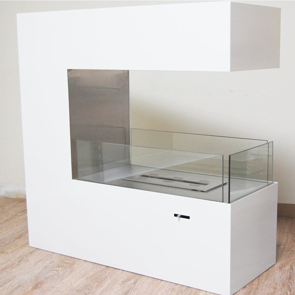 Eco-Feu Paramount 3-Sided Biofuel Fireplace in all Stainless Steel - Outdoor Art Pros