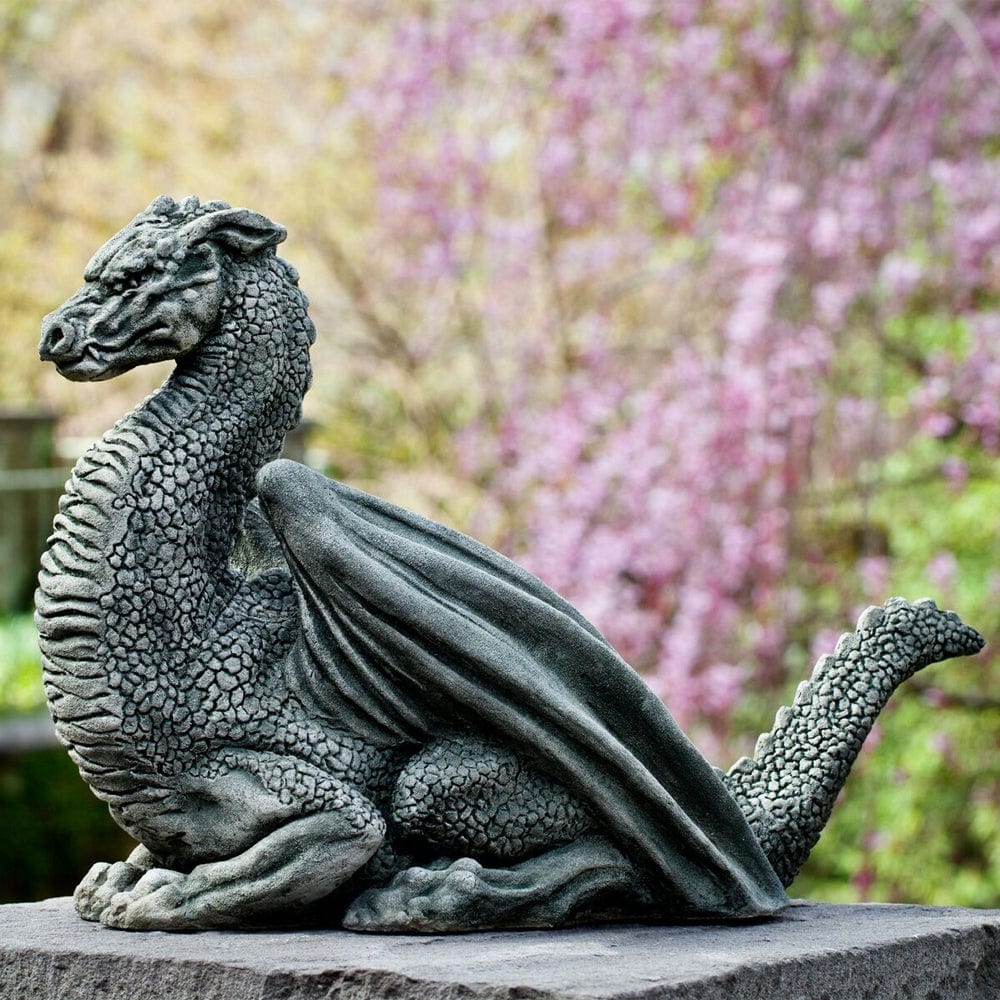 Pelath Dragon Cast Stone Statue - Outdoor Art Pros