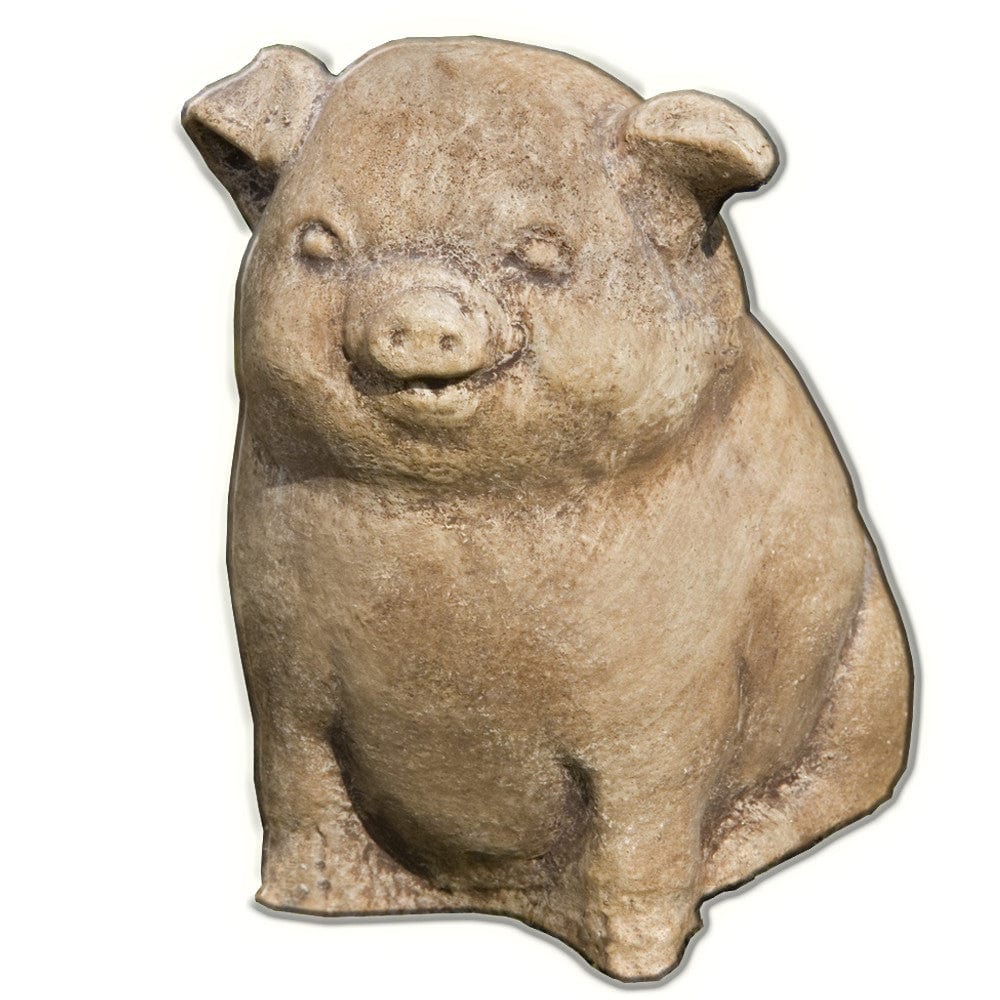 Piglet Cast Stone Garden Statue | Pig Statue