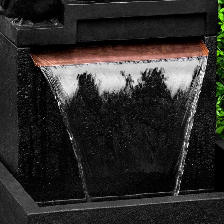 Quartet Wall Outdoor Fountain in Nero Nuovo - Outdoor Art Pros
