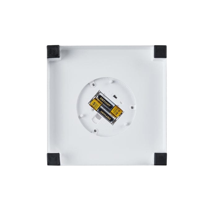 Redvale 32" Lantern with Flameless Candle in White by Real Flame - Outdoor Art Pros