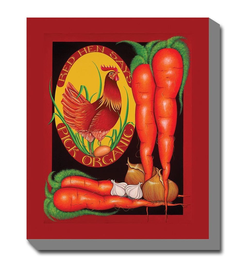 Red Hen Says Outdoor Canvas Art