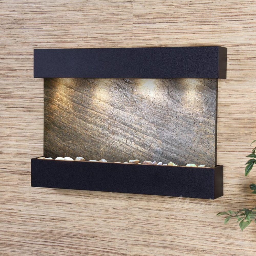 ReflectionCreek-GreenFeatherStone-TexturedBlack - Outdoor Art Pros