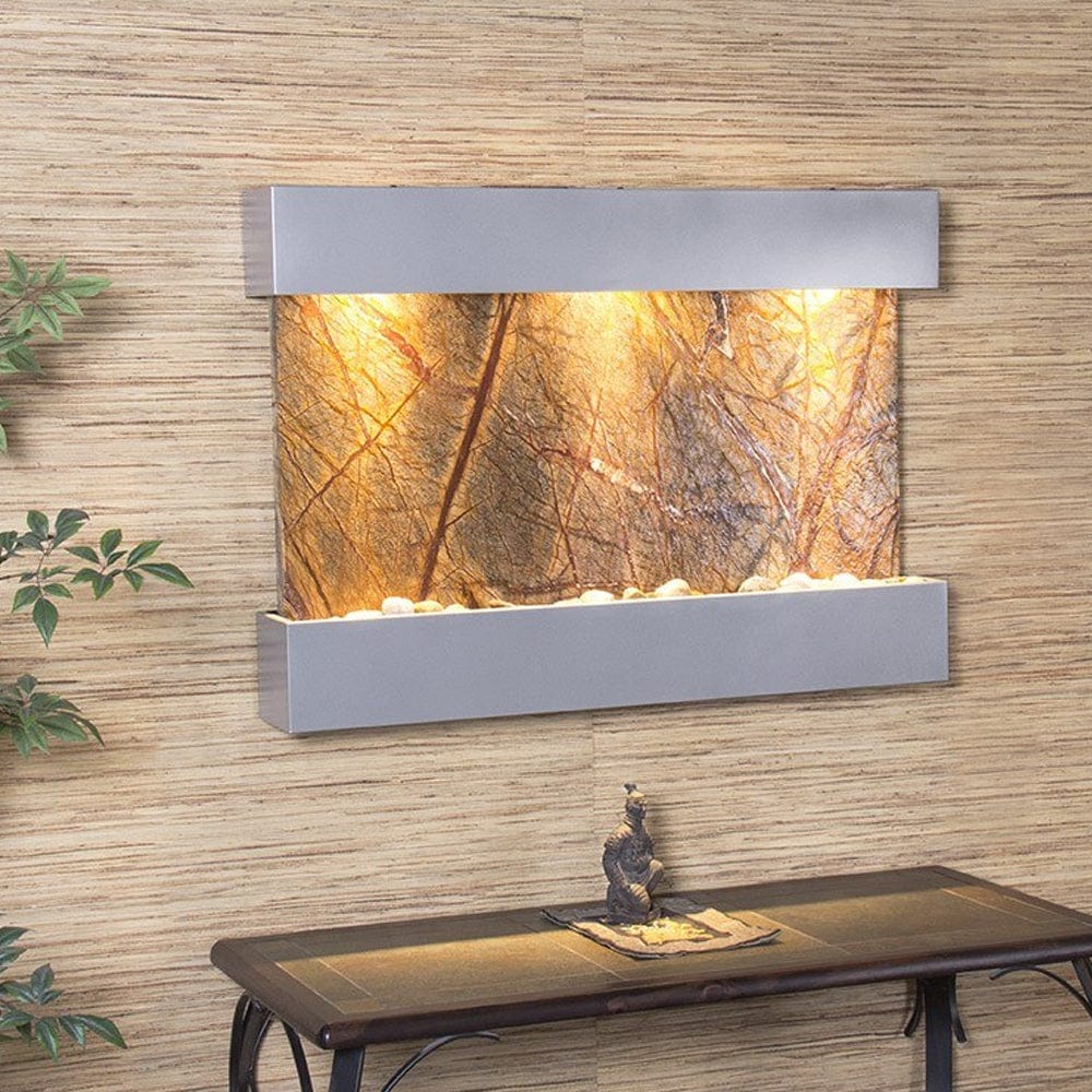 ReflectionCreek-RainforestBrownMarble-SilverMetallic - Outdoor Art Pros