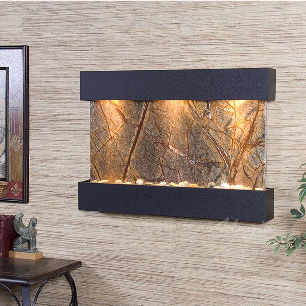 ReflectionCreek-RainforestBrownMarble-TexturedBlack - Outdoor Art Pros