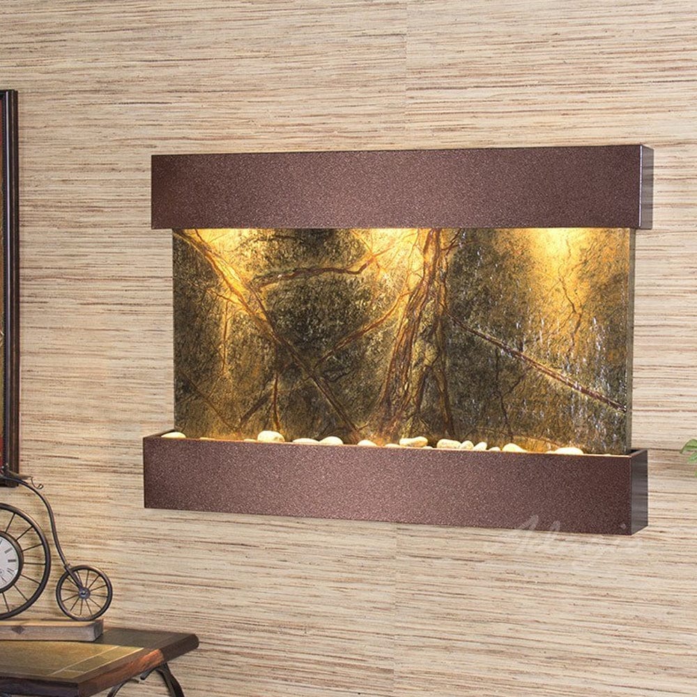 ReflectionCreek-RainforestGreenMarble-CopperVein - Outdoor Art Pros