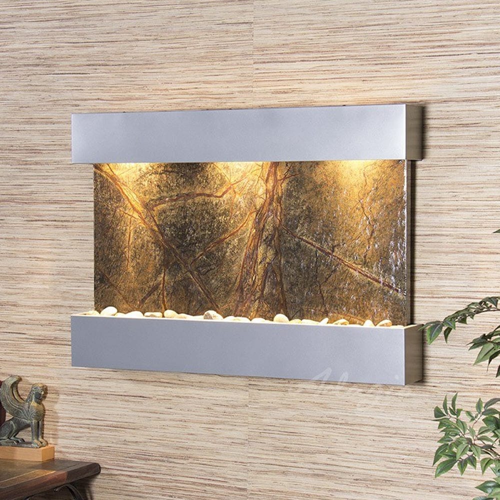 ReflectionCreek-RainforestGreenMarble-SilverMetallic - Outdppr Art Pros