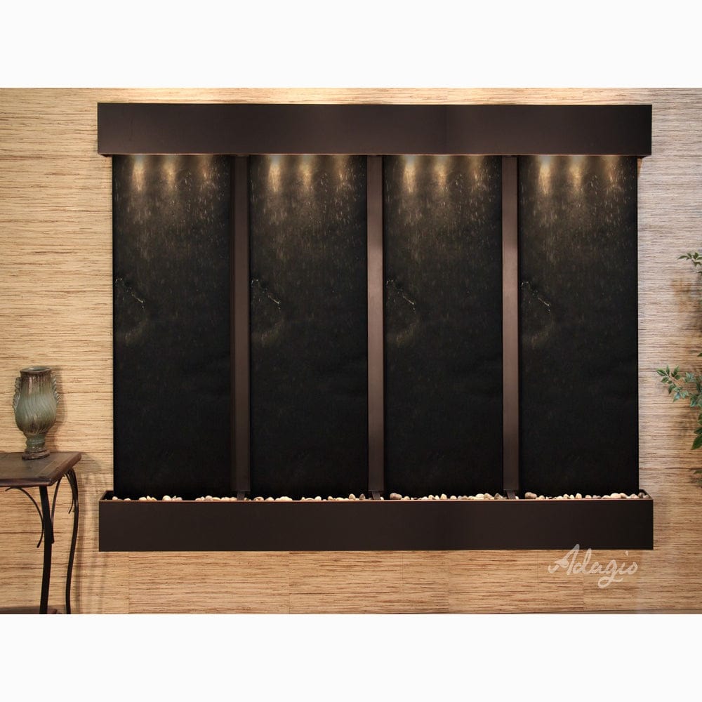 RegalFalls-BlackFeatherStone-BlackenedCopper-Squared-WhiteLED - Outdoor Art Pros