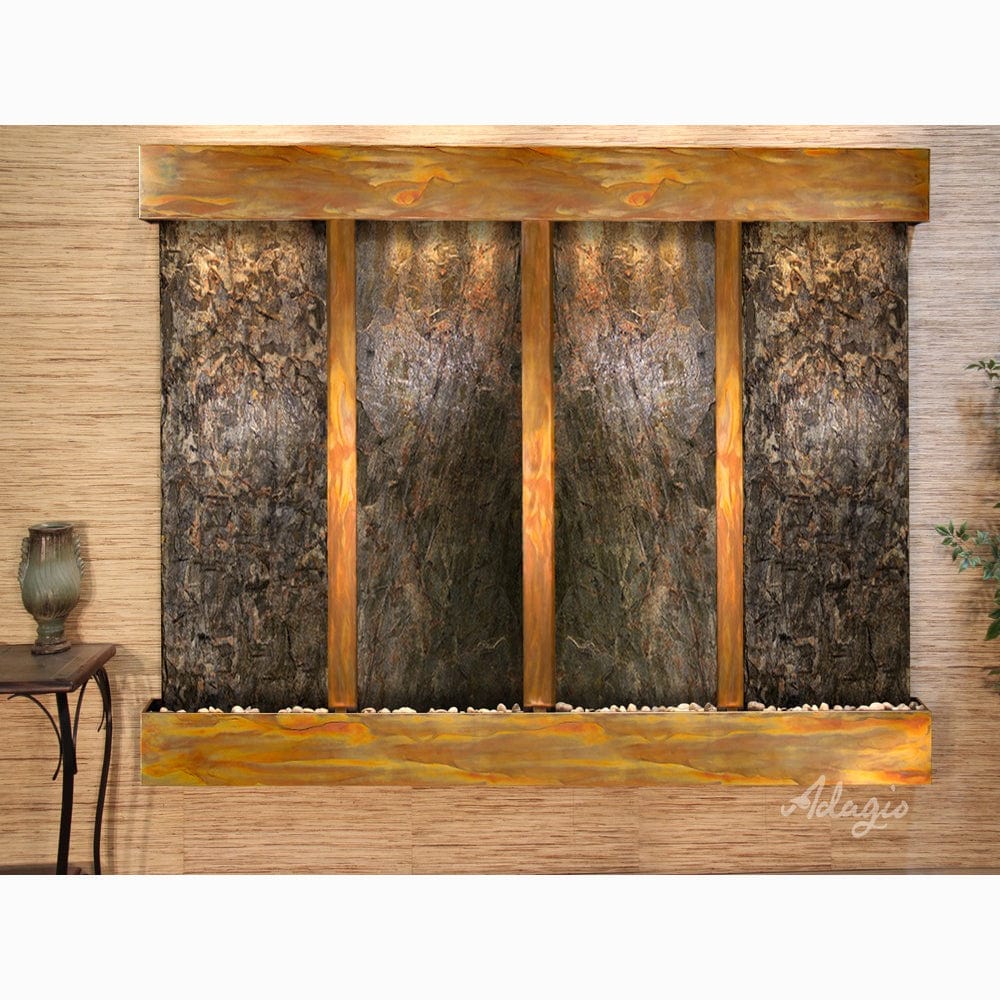 RegalFalls-GreenSlate-RusticCopper-Squared-WhiteLED - Outdoor Art Pros