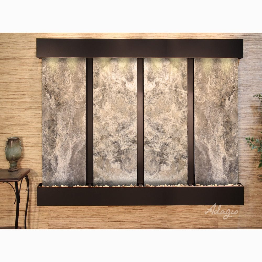 RegalFalls-MagnificoTravertine-BlackenedCopper-Squared-WhiteLED - Outdoor Art Pros