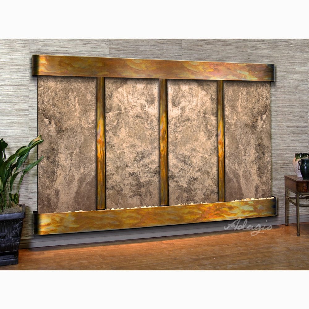 RegalFalls-MagnificoTravertine-RusticCopper-Rounded-WhiteLED - Outdoor Art Pros
