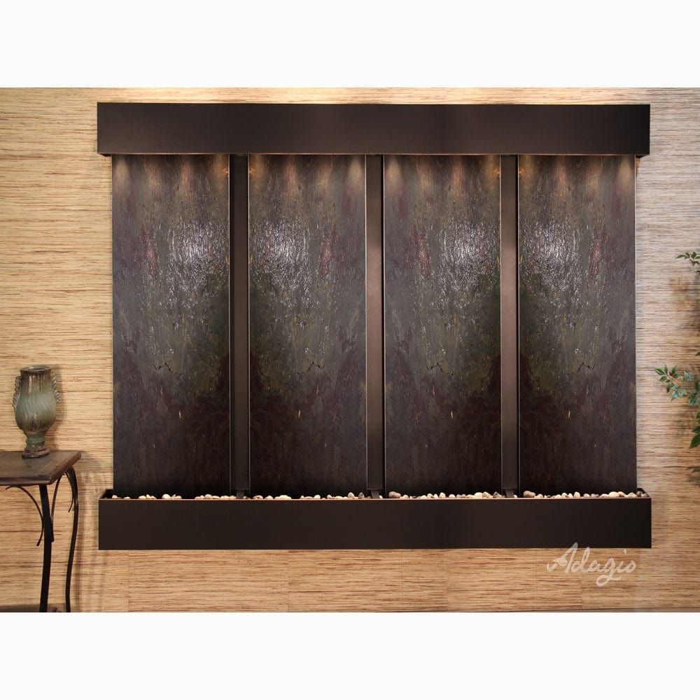 RegalFalls-Multi-ColorFeatherStone-BlackenedCopper-Squared-WhiteLED - Outdoor Art Pros