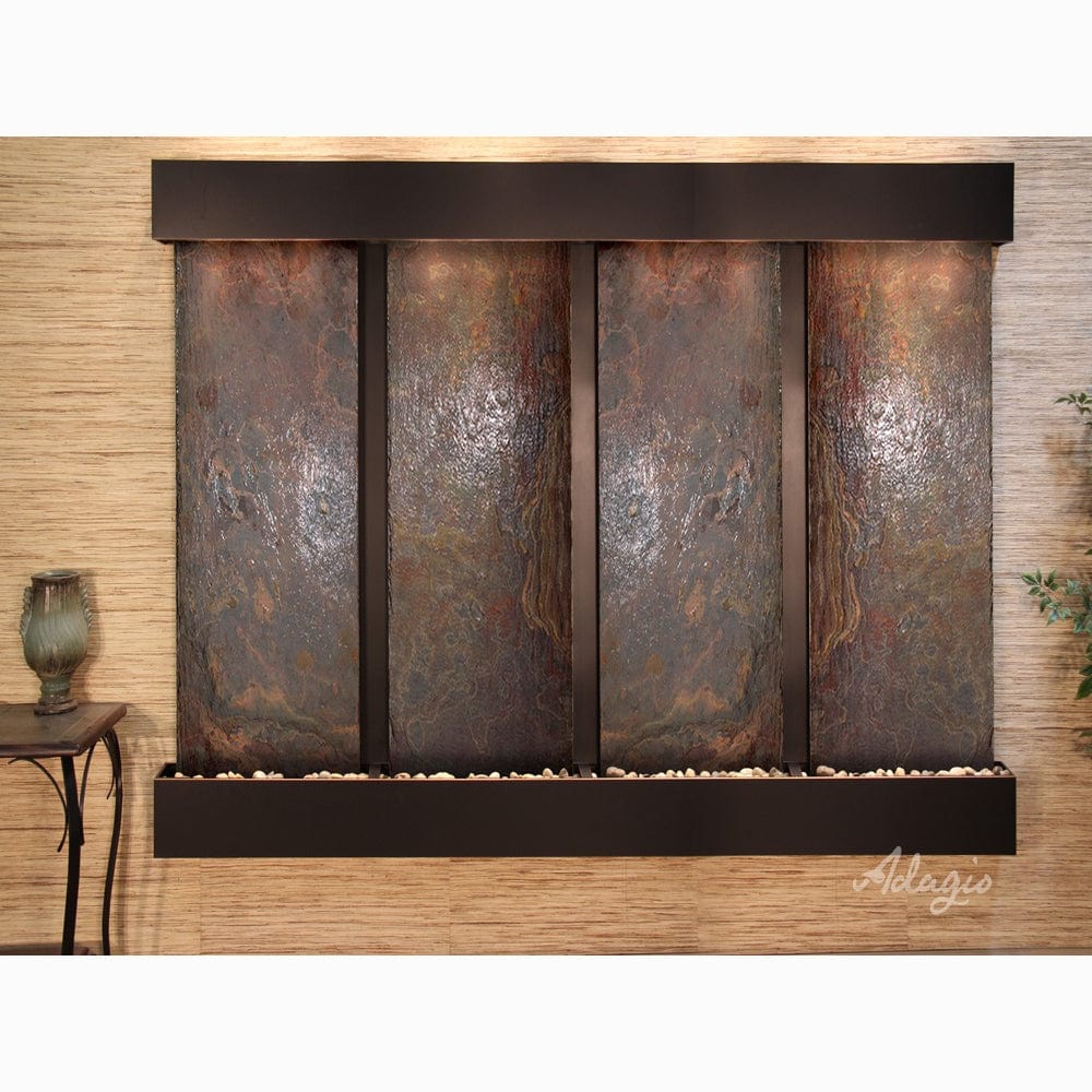 RegalFalls-Multi-ColorSlate-BlackenedCopper-Squared-WhiteLED - Outdoor Art Pros