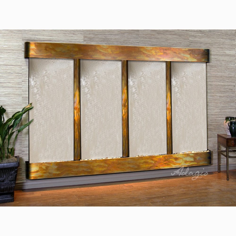 RegalFalls-SilverMirror-RusticCopper-Rounded-WhiteLED - Outdoor Art Pros