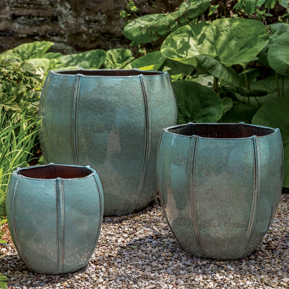 Rib Vault Planter Nested Set of 3 | Glazed Collection
