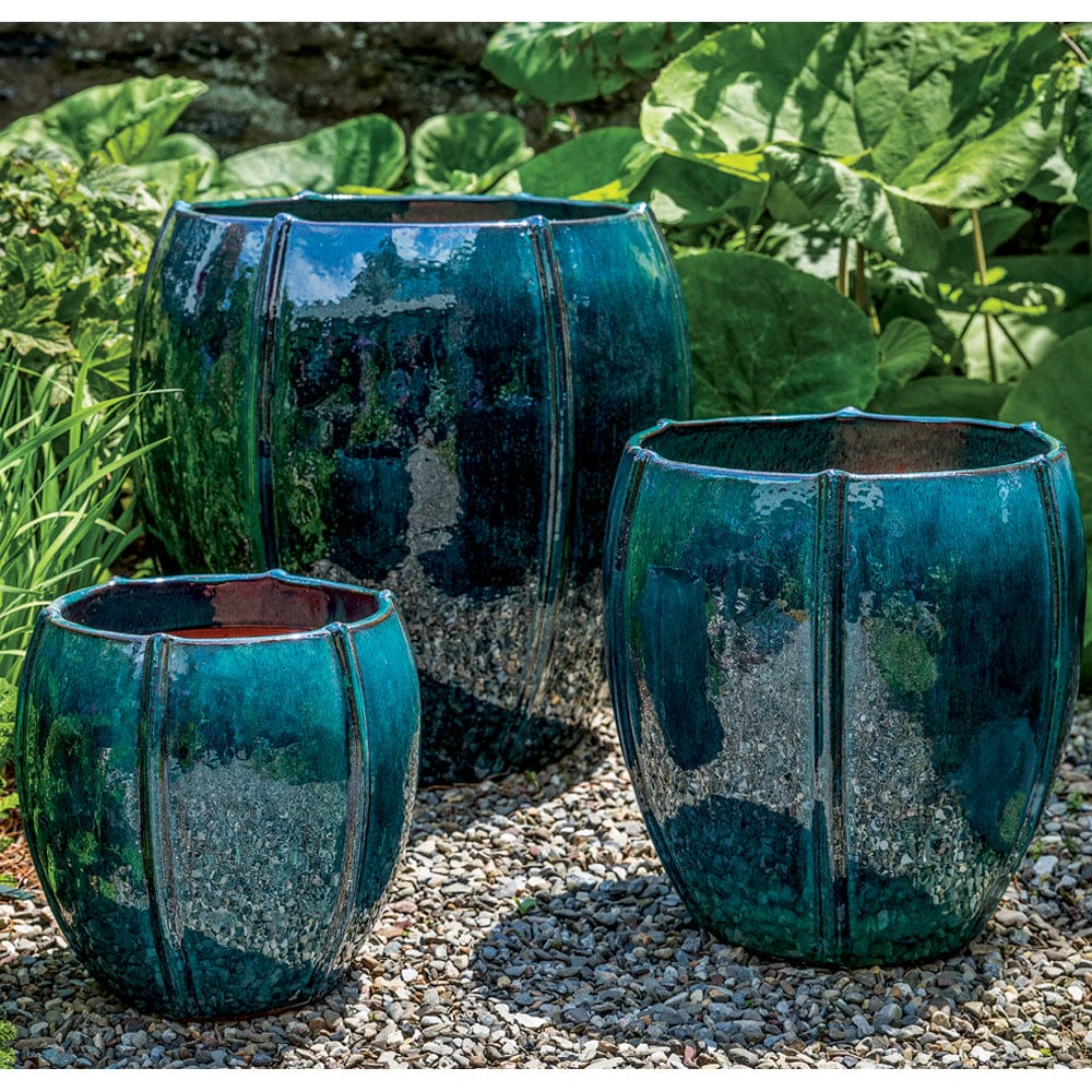 Rib Vault Planter Nested Set of 3 | Glazed Collection
