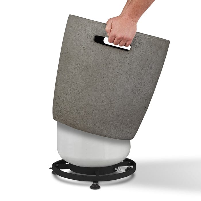 Riverside Propane Tank Cover in Glacier Gray - Outdoor Art Pros