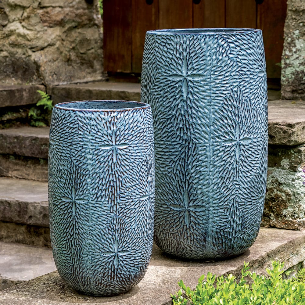 Sand Dollar Tall Planter Nested Set of 2 | Glazed Collection