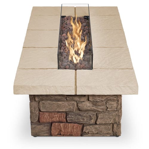 Sedona 52" Rectangle Gas Fire Table - Outdoor Art Pros