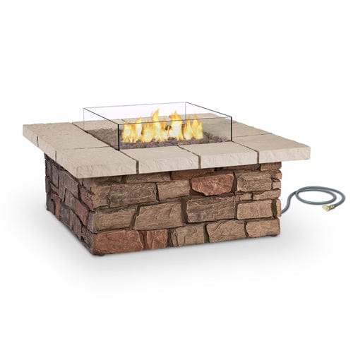 Sedona Square Gas Fire Table - Outdoor Art Pros