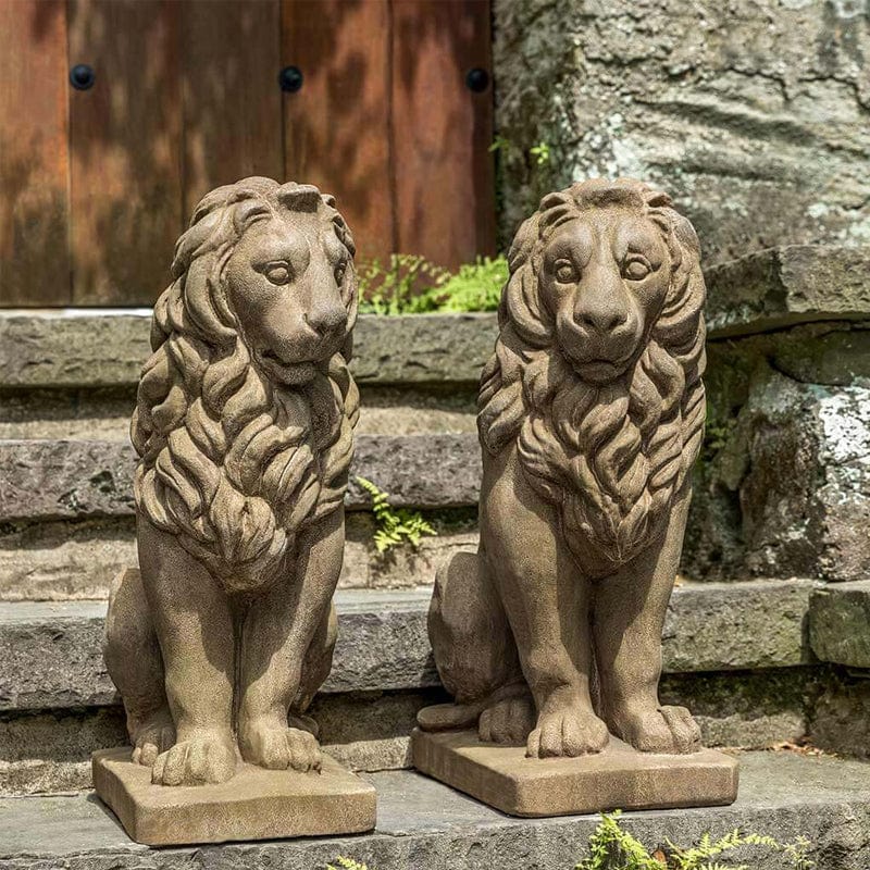 Sentry Lion Set - Outdoor Art Pros