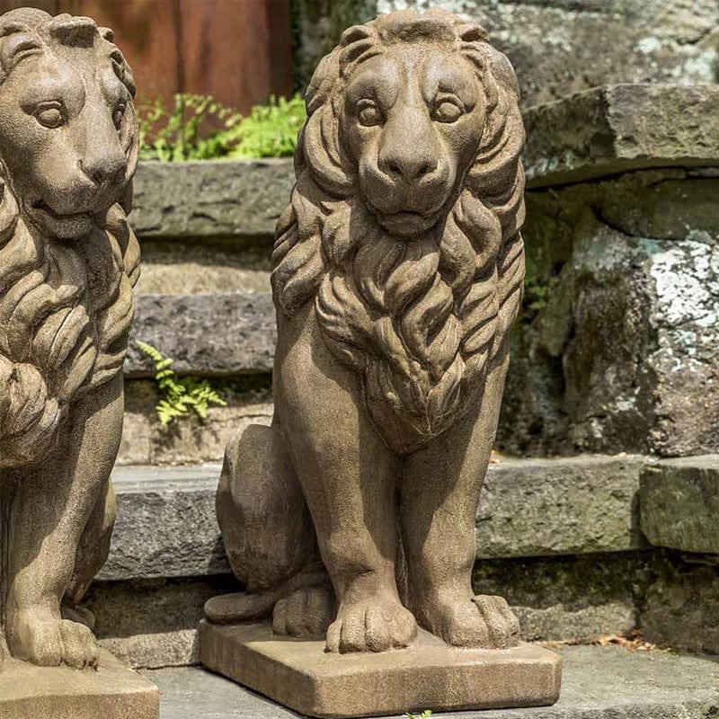 Sentry Lion Statue - Right - Outdoor Art Pros
