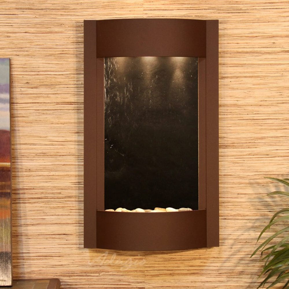 SereneWaters-BlackFeatherStone-WoodlandBrown-White - Outdoor Art Pros