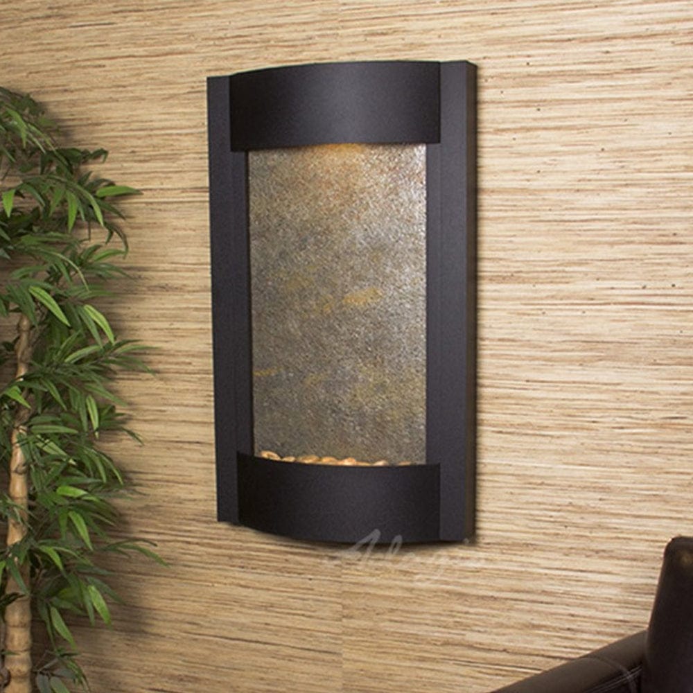 SereneWaters-GreenFeatherStone-TexturedBlack-White - Outdoor Art Pros