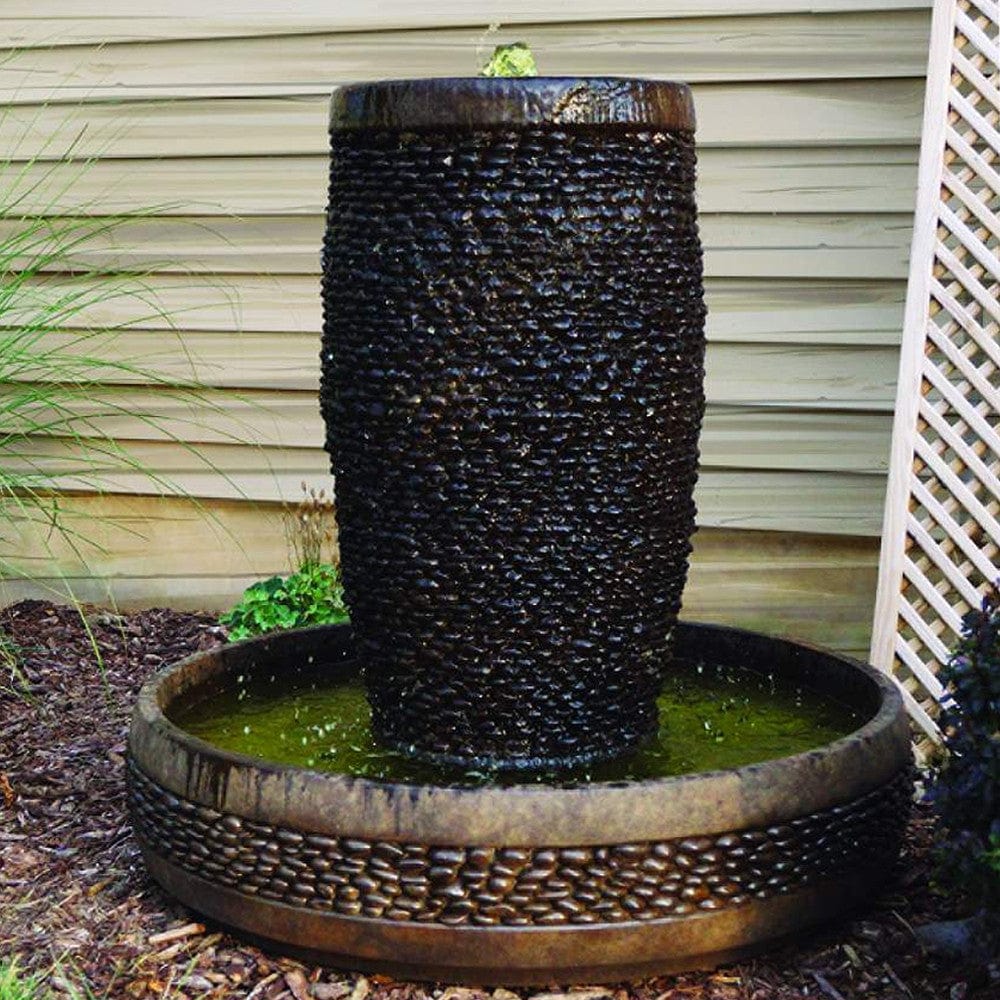 Shimmering Stones Garden Fountain - Outdoor Art Pros