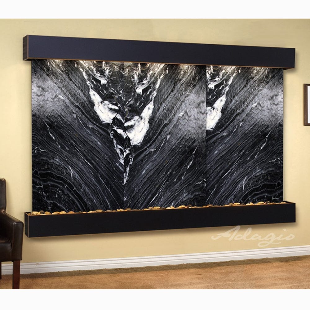 SolitudeRiver-BlackSpiderMarble-BlackenedCopper-Squared-White - Outdoor Art Pros