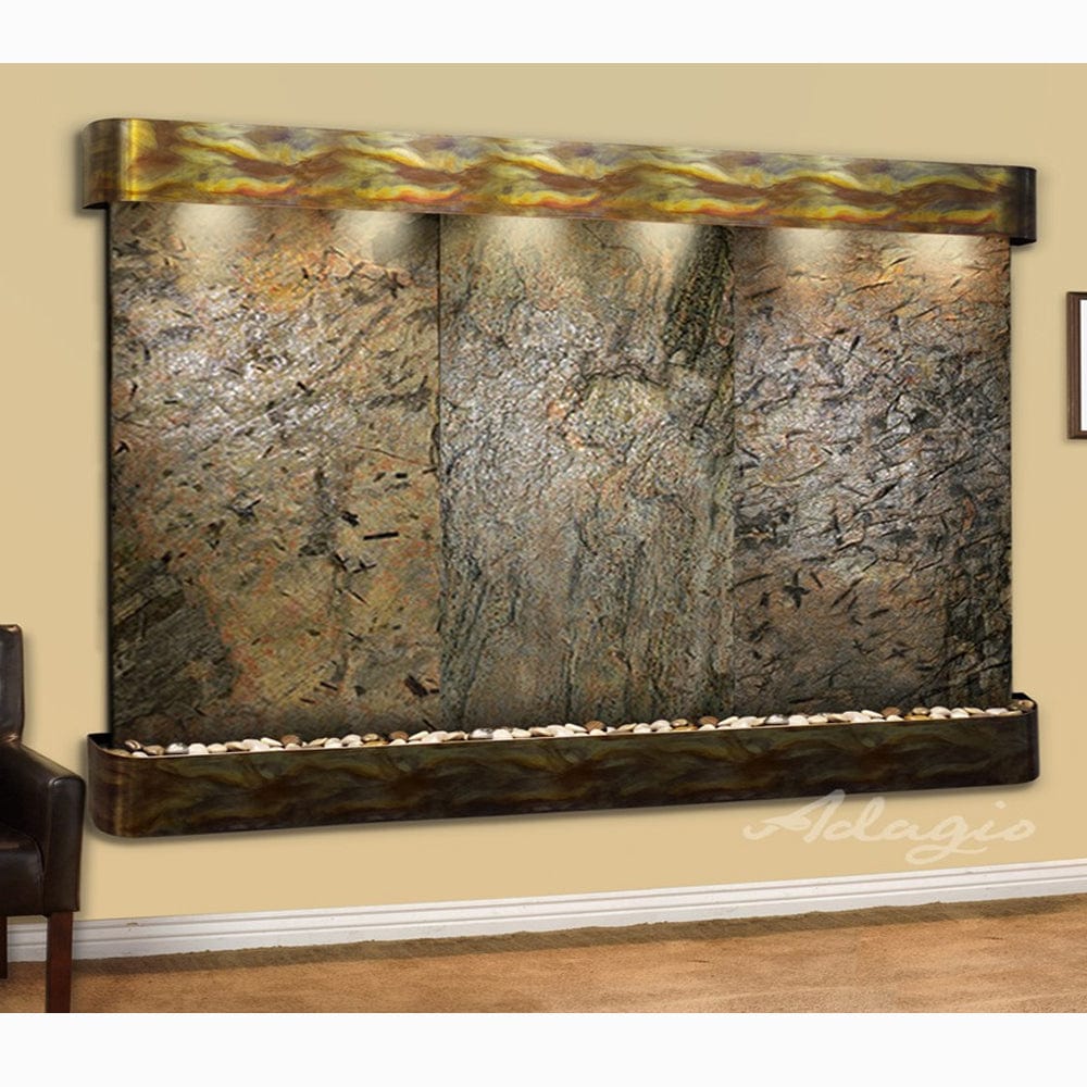 SolitudeRiver-GreenSlate-RusticCopper-Rounded-White - Outdoor Art Pros