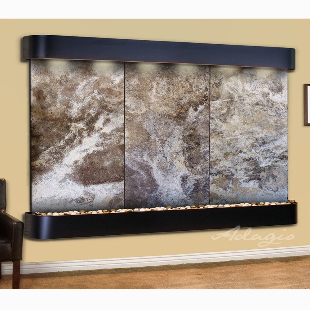 SolitudeRiver-MagnificoTravertine-BlackenedCopper-Rounded-White - Outdoor Art Pros