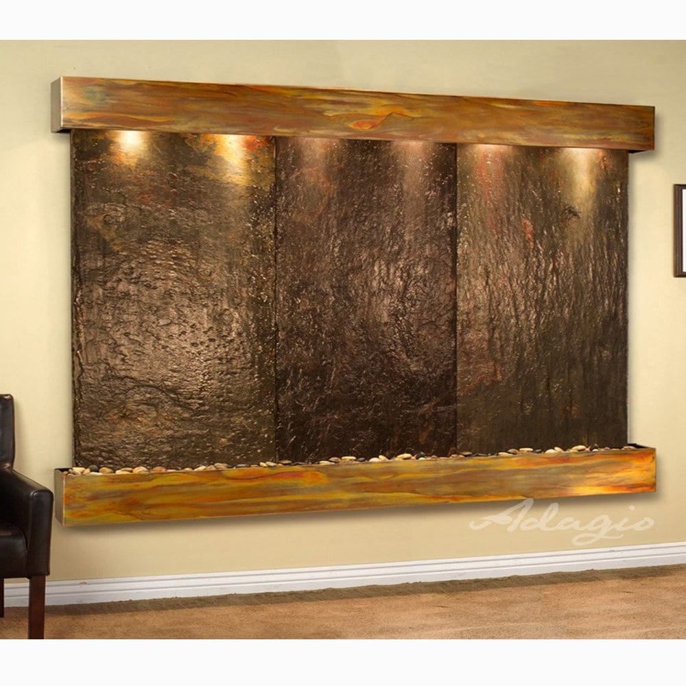 SolitudeRiver-Multi-ColorSlate-RusticCopper-Squared-White - Outdoor Art Pros