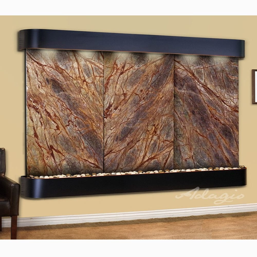 SolitudeRiver-RainforestBrownMarble-BlackenedCopper-Rounded-White - Outdoor Art Pros
