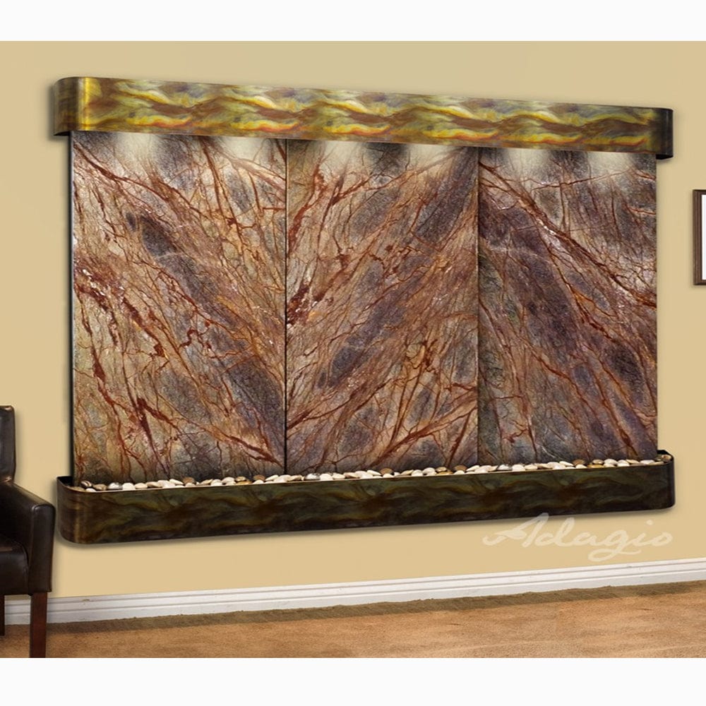 SolitudeRiver-RainforestBrownMarble-RusticCopper-Rounded-White - Outdoor Art Pros