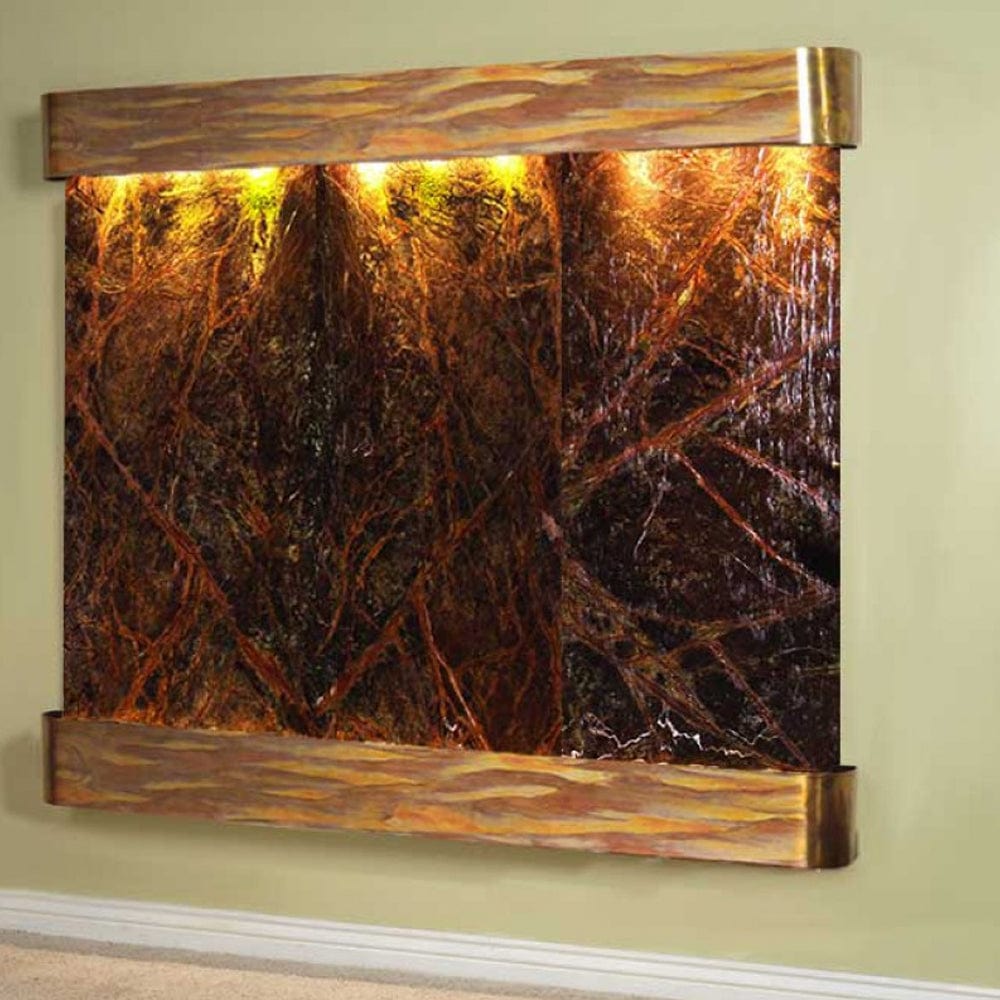 SolitudeRiver-RainforestBrownMarble-RusticCopper-Rounded-White - Outdoor Art Pros