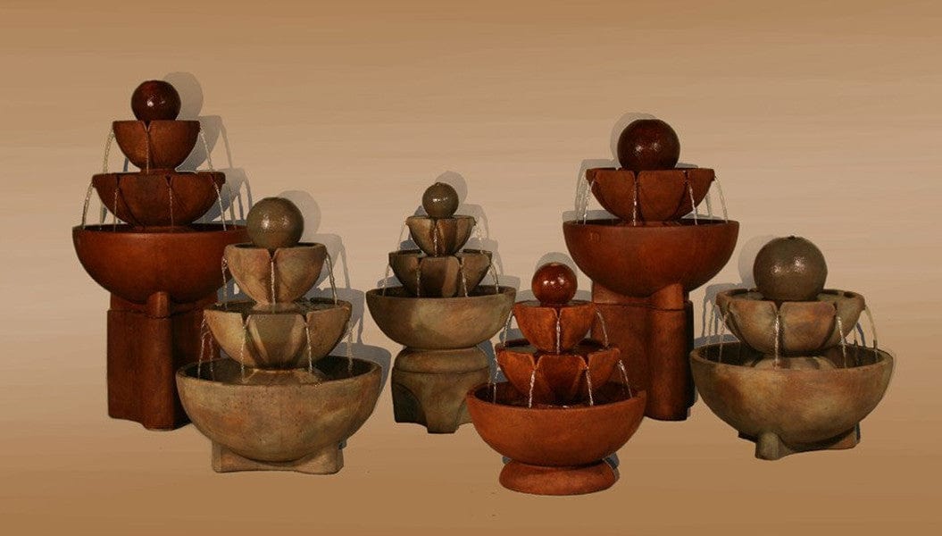 Stone Vessels Tiered Water Fountain (Different Sizes) - Outdoor Art Pros