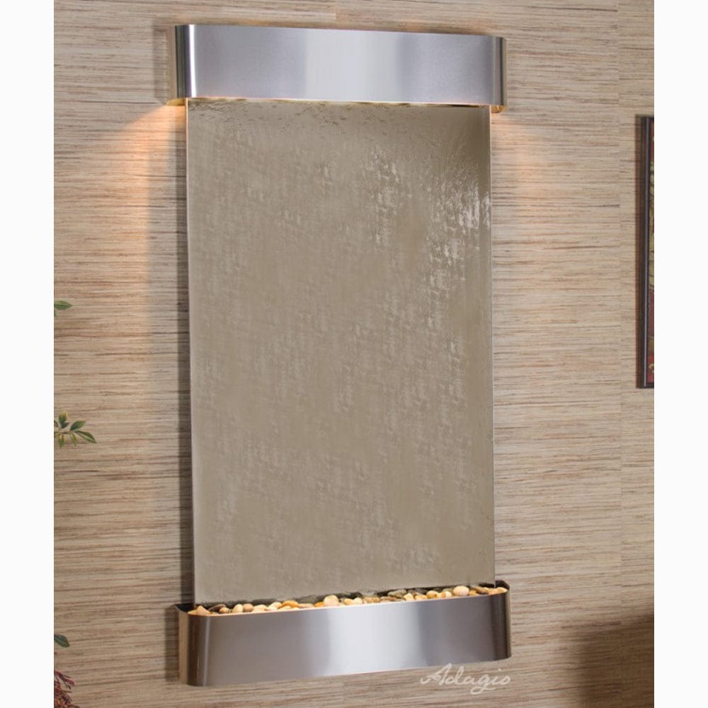 SummitFalls-BronzeMirror-StainlessSteel-Rounded-White - Outdoor Art Pros