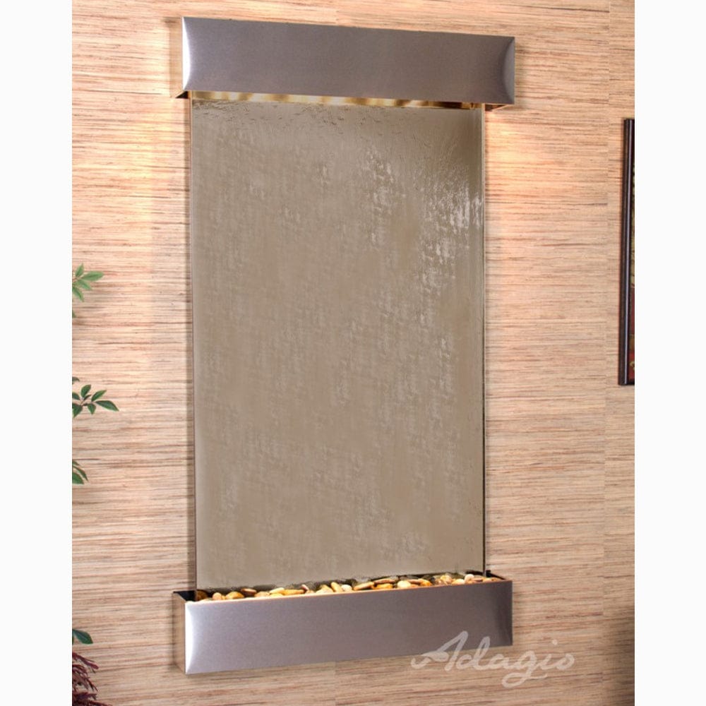 SummitFalls-BronzeMirror-StainlessSteel-Squared-White - Outdoor Art Pros