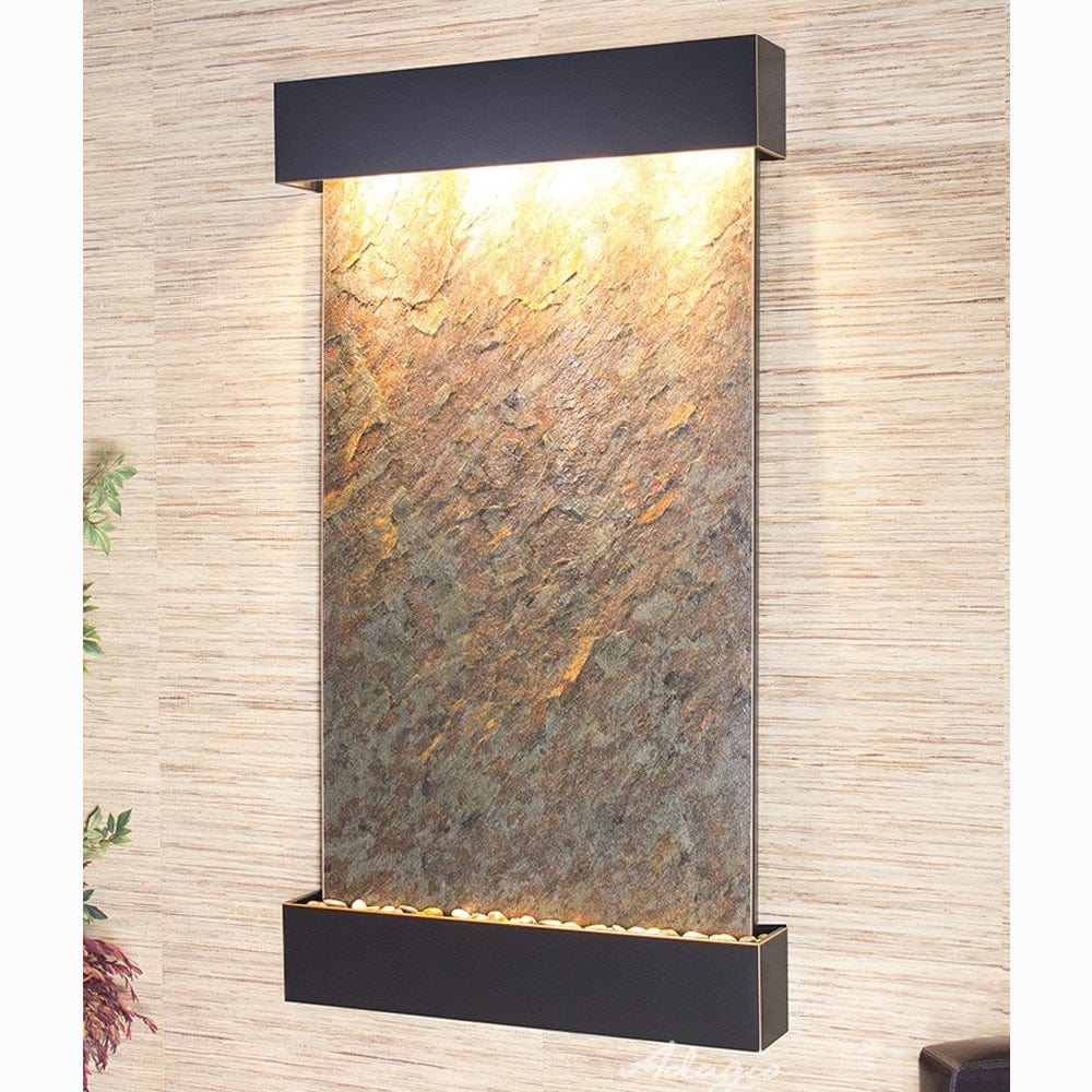 SummitFalls-GreenFeatherStone-BlackenedCopper-Squared-White - Outdoor Art Pros