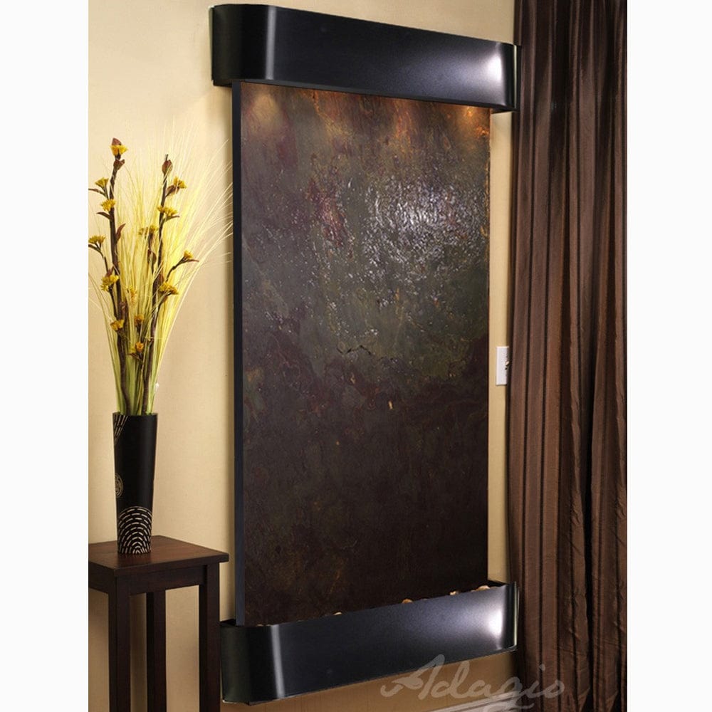 SummitFalls-Multi-ColorFeatherStone-BlackenedCopper-Rounded-White - Outdoor Art Pros