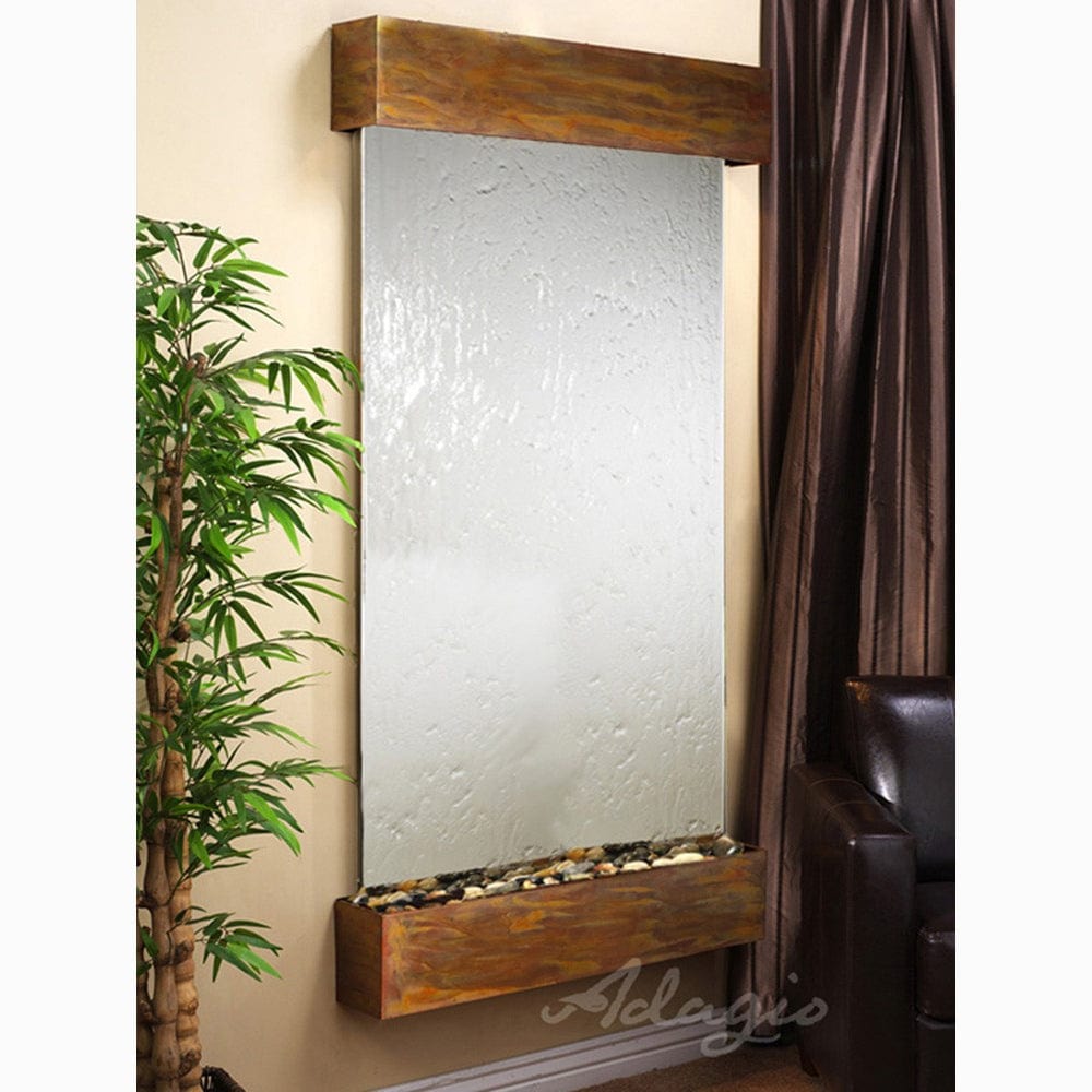 SummitFalls-SilverMirror-RusticCopper-Squared-White - Outdoor Art Pros