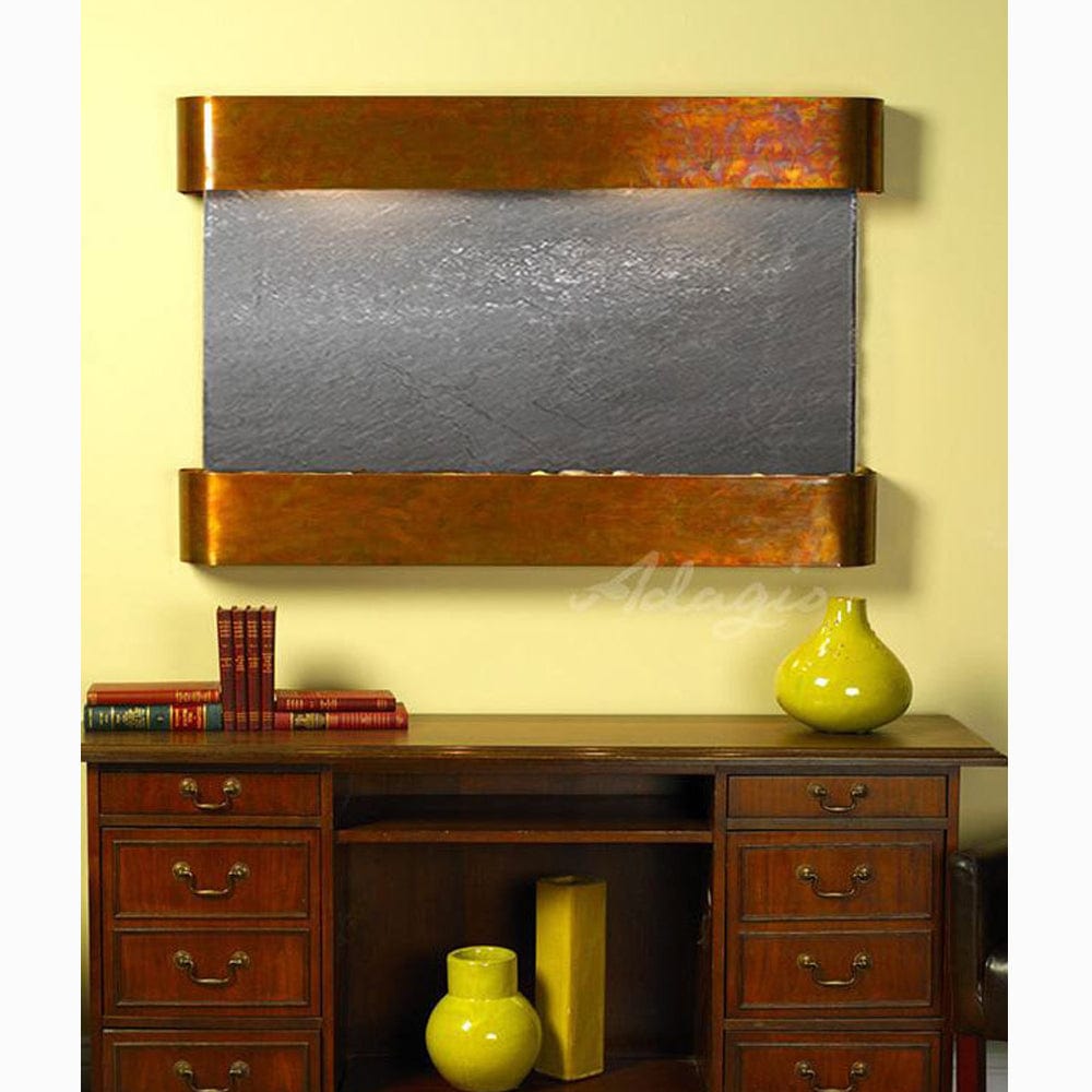 SunriseSprings-BlackFeatherStone-RusticCopper-Rounded-White - Outdoor Art Pros