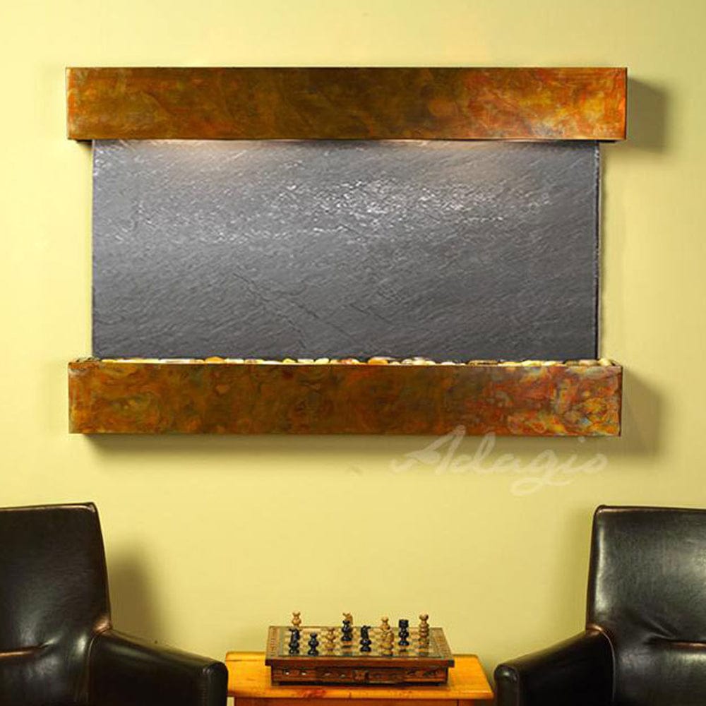 SunriseSprings-BlackFeatherStone-RusticCopper-Squared-White - Outdoor Art Pros